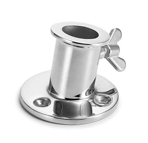 Stainless Steel 316 Marine FLAGPOLE SOCKET TOP MOUNT 1 Inch(25mm) Round Railing Base Handrail <b>Yacht</b> Boat Hardware Accessories St - Product Image 2
