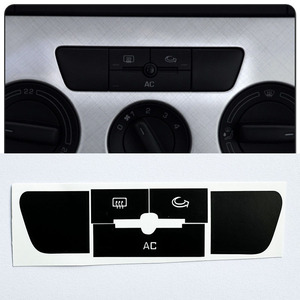 Ac Control Center <b>Console</b> Button Repair Sticker For Volkswagen Lavida Skoda Octavia 2007 2011 <b>Black</b> Pvc Adhesive Customized - Product Image 1