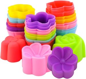 Molde de silicona con varios diseños de flores de 3cm para pudín de Chocolate, Cupcakes, Mini vela de jabón DIY para Navidad, Pascua, graduación - Product Image 2