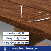 Vis pour terrasse en bois dur pour bois dense avec design à pointe coupante – Aucun pré-perçage requis