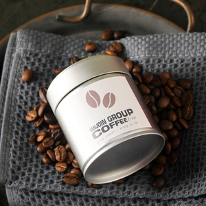 Stampa personalizzata 150ml 450ml cilindro chicchi di caffè Matcha contenitore metallico nastro rosso a prova di umidità barattolo ermetico - Product Image 2