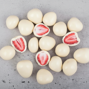 Dragees de Chocolate Blanco con Fresa, Liofilizados, Gourmet, Recubiertos, en Empaque a Granel y para Regalo, de Primera Calidad - Product Image 2