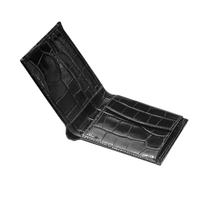 Dompet Kartu Kredit Kulit Buaya Asli, Dompet Lipat Ganda Pria RFID, Pemegang Kartu Kredit Kulit Buaya Asli, Kustom