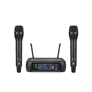 Microphone dynamique professionnel UHF rechargeable avec contrôle d'écho pour églises, spectacles sur scène et karaoké - Sans fil en plastique - Product Image 1