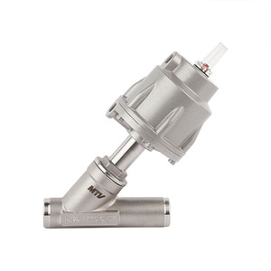 Válvula de Asiento Angular Neumática Soldada de 3 Pulgadas para Tratamiento de Agua y Vapor a Alta Temperatura DN80 - Product Image 1