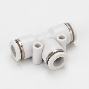 Réducteur en T à connexion rapide APE10 PEG10-8, type T PE-8 blanc, raccord pneumatique à connexion rapide PE-6, tube d'insertion - Product Image 2