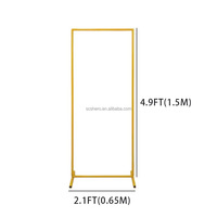Arche rectangulaire en fer forgé pour mariage, support de fond géométrique, décoration de scène
