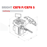 Équilibreur de pneus CB78P certifié CE Technologie de sonar sans contact Mesure automatique intelligente Voitures Motos SUV-Réparation