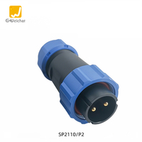 Connecteur d'alimentation circulaire étanche E-Weichat SP21 2/3/4/5/7/9/12 broches IP68 1500V AC
