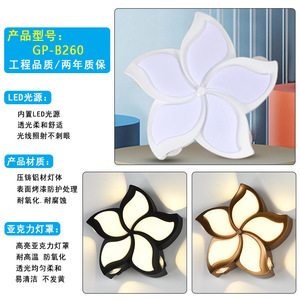 Applique murale LED extérieure 5W moderne étanche en forme de lotus pour cour et villa GP-B260 - Product Image 2