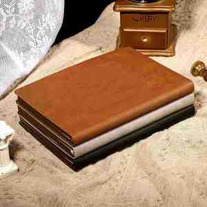 Hardcover Softcover 256 Lined Pages A5 Vintage Custom Leather Journal Notebook with Embossed Thread Sewing Binding - Product Image 1