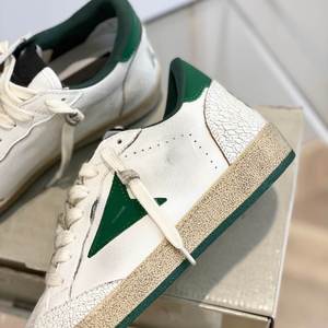 Nouvelles baskets Super Goose blanches scintillantes à lacets avec semelle dorée, design classique d'été, éclat subtil, pour femmes - Product Image 5