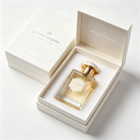 Boîte de parfum personnalisée avec design gratuit, fermeture magnétique, rigide, blanche mate, avec insert en feuille d'argent pour 30 ml, 50 ml, 100 ml