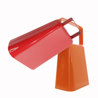 Vente flash : cloche à vache personnalisée avec logo, grande cloche à vache de sport, cloche à vache noire avec poignée