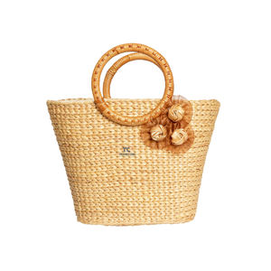 Nouveauté Sac de paille en jonc de mer écologique Sac de plage carré et rond avec décoration brodée pour l'été Prix de gros - Product Image 1