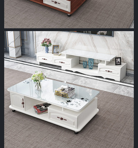 Meuble TV de luxe moderne en marbre ou bois, meuble TV rétractable et <span class=keywords><strong>table</strong></span> basse - Product Image 6