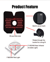 IDEATHERAPY Genouillère chauffante sans fil avec batterie externe 6000 mAh, soulagement de la douleur, thérapie par lumière rouge, vibration, masseur pour le genou