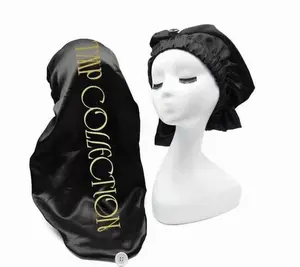 High Quality Soft Silk satin sleeping Women Silk Sleep Hair Bonnet