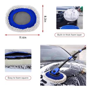 <span class=keywords><strong>Brosse</strong></span> de <span class=keywords><strong>lavage</strong></span> de voiture avec manche long 45 "Longueur réglable Pôle courbé rétractable Vadrouille de <span class=keywords><strong>lavage</strong></span> <span class=keywords><strong>automobile</strong></span> <span class=keywords><strong>Brosse</strong></span> en microfibre sans rayures - Product Image 2