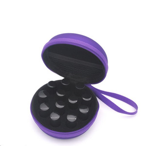Estuche de transporte de aceite esencial de cuero PU Estuche portátil de viaje para 12 botellas Bolsa de almacenamiento de aceite esencial EVA - Product Image 2