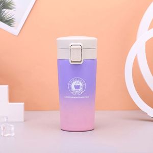 Venta al por mayor de fábrica: Tazas de café de 380 ml, termos de viaje de acero inoxidable, vasos térmicos, botellas de agua con degradado de color. - Product Image 5