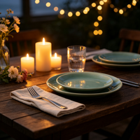 Service de table en grès EKA Serene Earthy, bols et assiettes en céramique texturée finis à la main pour la décoration moderne de la maison et des mariages