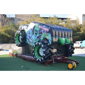 قلعة نفخ تجارية جديدة لعام 2026 على شكل شاحنة شبحية مع زحليقة مائية/جافة وحوض قابل للفصل - Product Image 4