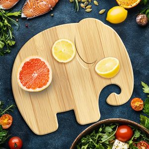Elephant Shaped Bamboo Wood Chopping Board Serving Charcuterie Board for <strong>Kitchen</strong> Funny Cheese Plate Christmas Dinner Plate - Product Image 3