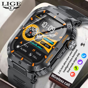 LIGE BW0639 CE ROHS Smart Watch für Männer Lange Akkulaufzeit 400mAh Sprach antwort Anrufe tätigen Fitness uhren für Android IOS Phone - Product Image 1