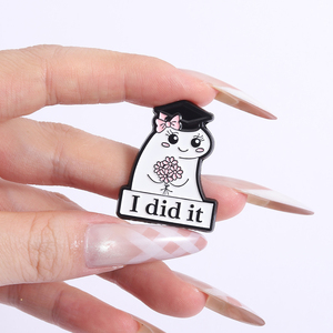 หมุดเคลือบสำหรับจบการศึกษารูปตลกๆของมส์ที่กำหนดเองฉันทำมันจบการศึกษาด้วยเข็มกลัดดอกไม้ปกเครื่องประดับของขวัญ - Product Image 4