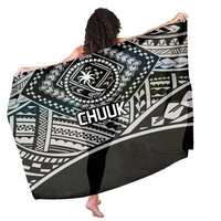 Sarong en tissu avec motif tribal du drapeau de Chuuk, sarongs polynésiens mixtes, 145 cm * 115 cm ou 180 cm * 90 cm, lavalava de plage, écharpe personnalisable