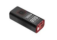 Gonfleur de pneus de voiture ABS alimenté par batterie avec batterie externe 6000 mAh, fonction SOS, charge sans fil, lumière d'urgence et pompe à vélo