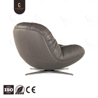 Chaise de loisir italienne de luxe nouveau design en cuir nappa chaise à siège unique haut de gamme moderne et confortable pour meubles de salon villa