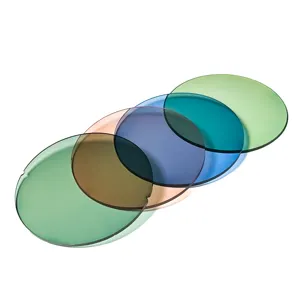 时尚高品质彩色定制Cr39太阳镜镜片UV400镜片