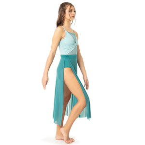 Maillot <span class=keywords><strong>de</strong></span> Ballet y Danza Lírica Color Verde Azulado, Trajes <span class=keywords><strong>de</strong></span> Danza Contemporánea para Niñas y Adultas, Actuación Artística, <span class=keywords><strong>Gimnasia</strong></span>, <span class=keywords><strong>Malla</strong></span> - Product Image 3