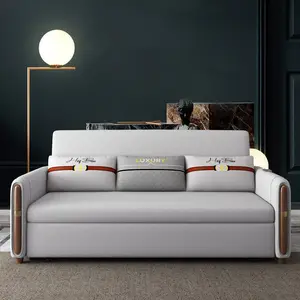 Sofa Tempat Tidur Lipat Multifungsi Fungsi Ganda Sofa Tempat Tidur dengan Set Furnitur Ruang Tamu Apartemen Kecil Sederhana