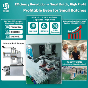 Macchina tampografica a doppia testa stampante a tampone verticale con scarico a 2 colori per bicchieri da birra nastro in Nylon quadrante dell'orologio con manico in legno - Product Image 2