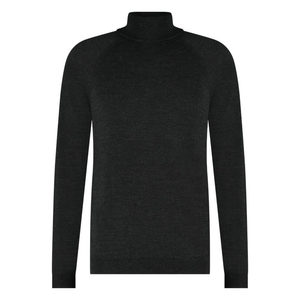Collo alto in misto nero di lana merino senza cuciture, realizzato nei Paesi Bassi con maglieria 3D a zero spreco, private label - Product Image 5