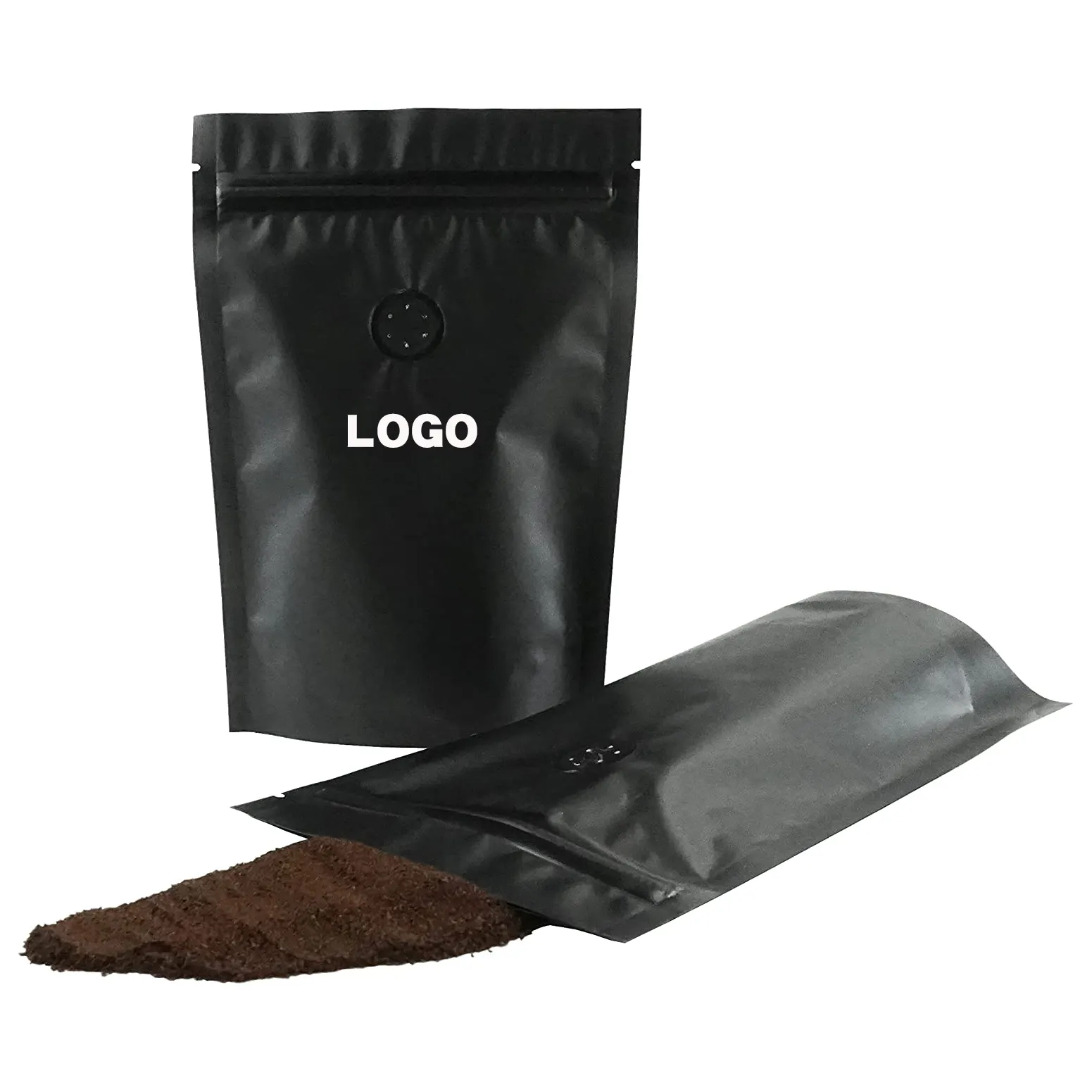 कस्टम मुद्रित लोगो गंध प्रूफ प्लास्टिक पैकेजिंग बैग पुनर्चक्रण योग्य खाद्य ग्रेड स्टैंड अप कॉफी पाउच