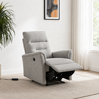 Fauteuil inclinable électrique moderne à dossier haut en tissu, fauteuil inclinable électrique, canapé simple pour salon