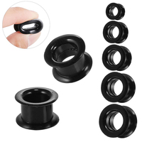 Ensemble 10 bouchons flexibles de jauge de tunnel de chair d'oreille de poulie de silicone pour le mariage bijoux creux de corps pour l'oreille