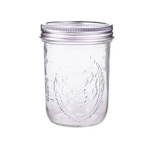 Vente en gros de bocaux de stockage dans la cuisine bocal en verre de 4oz 8oz 12oz 16oz fournisseur bocaux Mason à large ouverture avec couvercle - Product Image 3