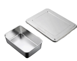 맞춤형 초두께 스테인리스 스틸/알루미늄 합금 플레이트 깊은 접시 베이킹 팬 팬 팬 (식품 산업용 뚜껑 포함) - Product Image 4