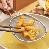 Écumoire en maille Friteuse Écumoire Fine Maille Huile Graisse En Acier Inoxydable Friture Cuisson Écumoires pour Cuisine Piscines Aliments Frits