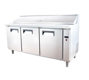 Réfrigérateur de Table de travail en acier inoxydable, équipement de <span class=keywords><strong>cuisine</strong></span>, <span class=keywords><strong>achat</strong></span> unique, préparation Sandwich - Product Image 1