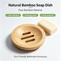 Porte-savon en bambou naturel écologique auto-drainant pour salle de bain, cuisine, hôtel, usage quotidien