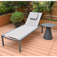 Chaise longue en tube d'aluminium pour l'extérieur, lit pliant de plage, auvent réglable, dossier, parasol, lit pliant de jardin à baldaquin