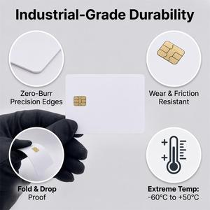 <span class=keywords><strong>Carte</strong></span> RFID vierge SLE4442 de qualité supérieure, <span class=keywords><strong>carte</strong></span> intelligente en PVC blanc, 256 octets EEPROM pour contrôle d'accès et programmes d'identification - Product Image 1