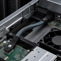 Câble d'extension de données Oculink SFF-8643, un câble Mini SAS 4i SFF-8087, spécialement conçu pour les disques durs de serveurs haute vitesse.
