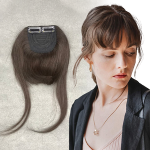 100% capelli umani naturali smussati frangia capelli marrone biondo nero con Clip piena frangia per le donne extension dei capelli - Product Image 1